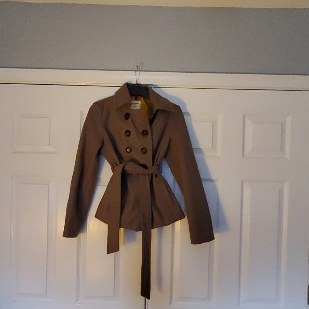 Tan peacoat
